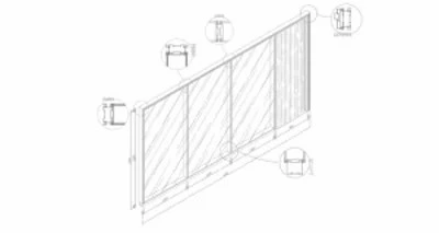 Shaneok Full Height Aluminium Profile Glass Partition